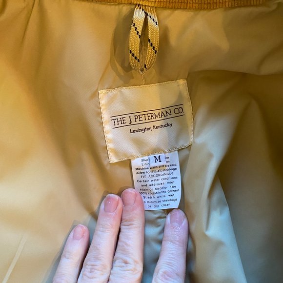 J Peterman Cream Canvas Duster Men's Full Length Coat - Picture 4 of 4